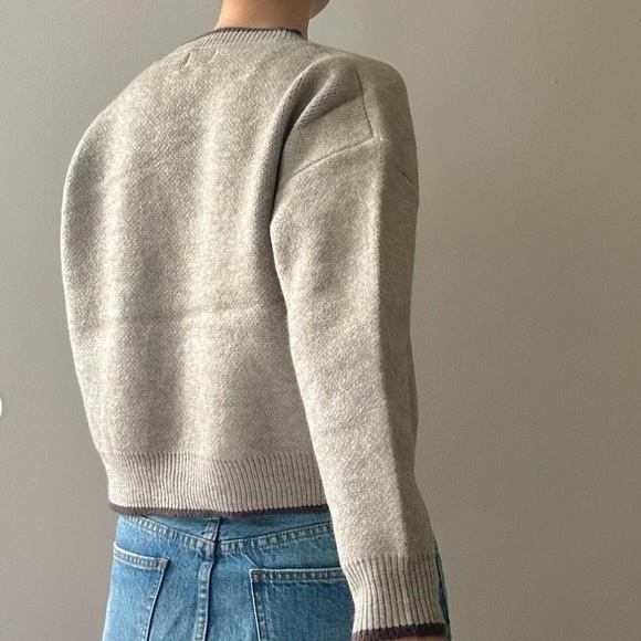 New Womens Anthropologie Western Crewneck Sweater Distinctive Horse Graphic L - Picture 4 of 9